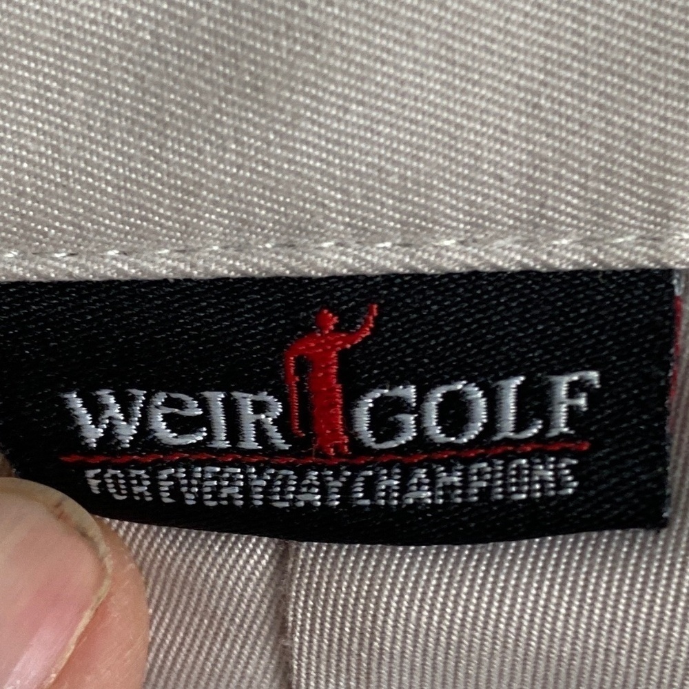Weir Golf Men's Gray/Beige Performance Golf Shorts Size 36 Preppy Clubhouse - Picture 2 of 13